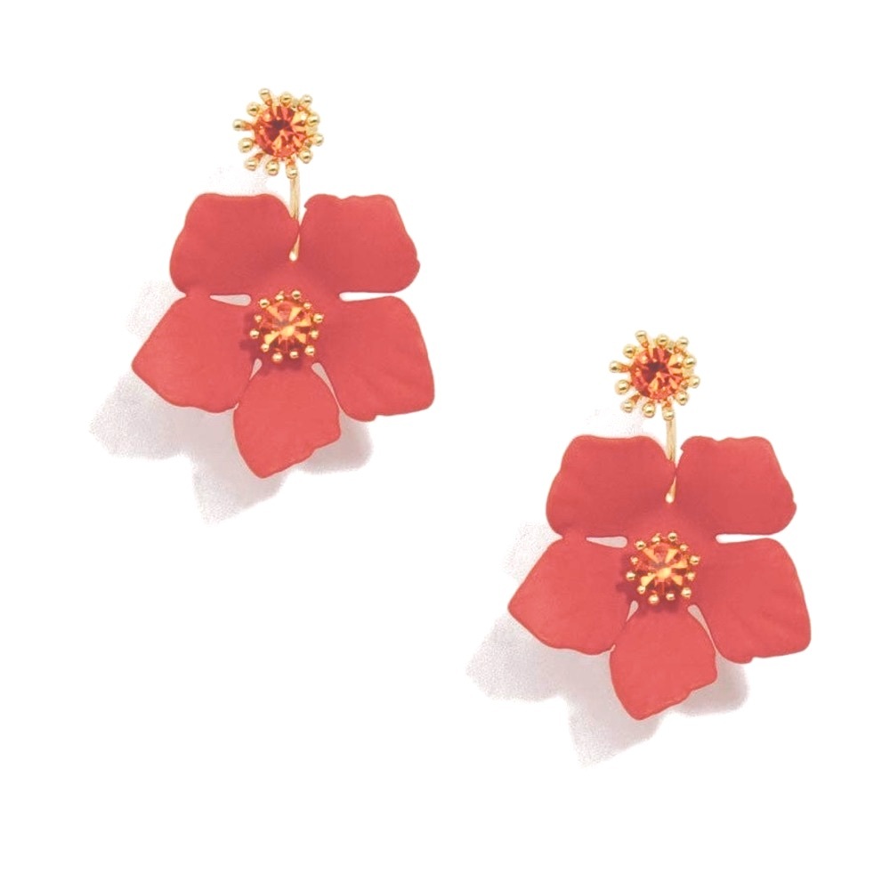 BUTTERCUP FLORAL JACKET EARRING 💖STUNNING💖 18K GOLD PLATED